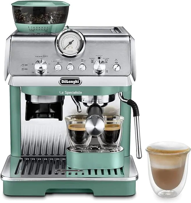 Załaduj obraz do przeglądarki galerii, DeLonghi La Specialista Arte Manual Bean To Cup Coffee Machine | Green | 1.3KW | EC9155.GR
