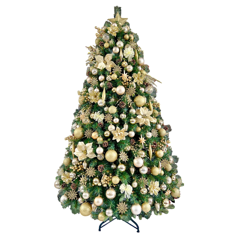 Załaduj obraz do przeglądarki galerii, Portland Fir 7 ft Pre-Lit Luxury Decorated Tree Charmed Elegance | EB201(2)PLACP
