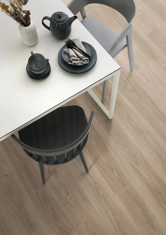 amiens oak light flooring on display in a home setting