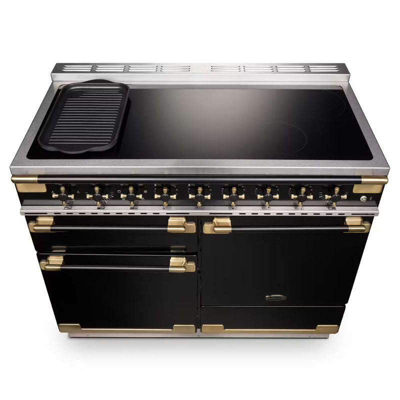 Load image into Gallery viewer, Rangemaster Elise Luxe 110 Black Edition Antique Brass Handles | Induction | ELS110EIGB/BE
