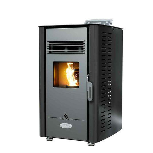 Henley Elm 4kW Wood Pellet Stove | Black |Square| STP001