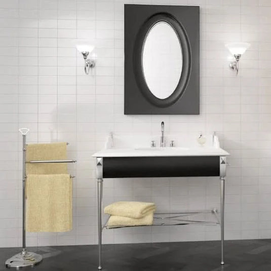 evolution tile in blanco brillo, 7.5x15cm in the bathroom