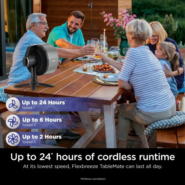 Załaduj obraz do przeglądarki galerii, Shark FlexBreeze TableMate Indoor to Outdoor High-Velocity Tabletop Fan | FA150UK
