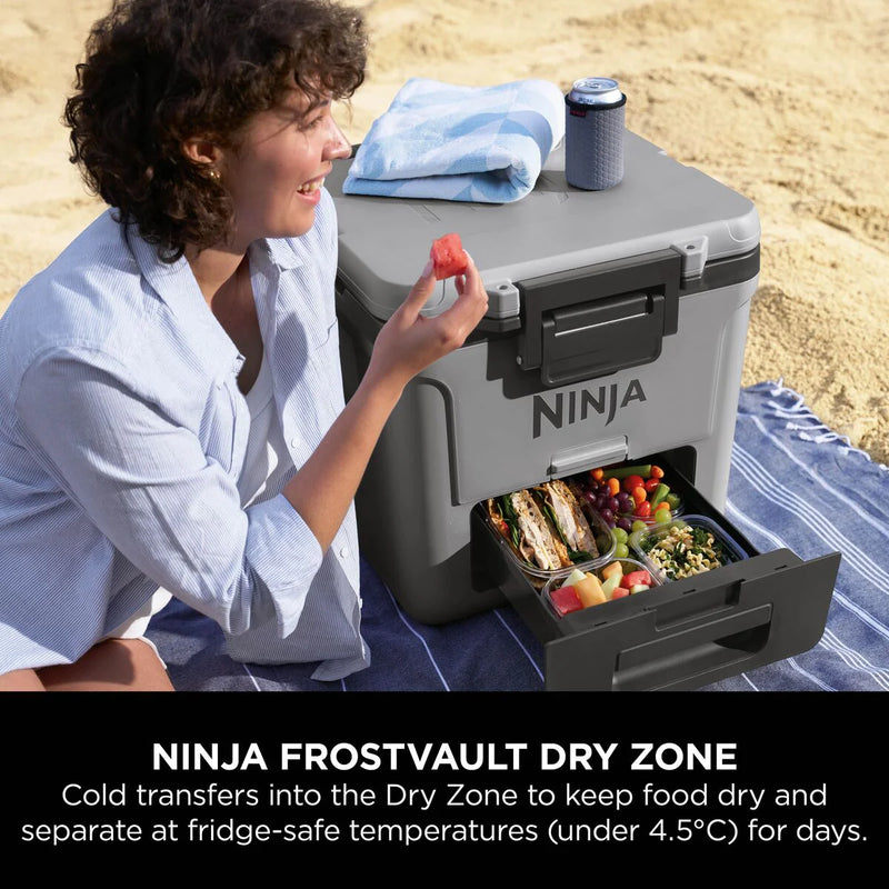 Load image into Gallery viewer, Ninja FrostVault 30QT/28L Wheeled Cooler with Dry Zone | Slate Grey | FB230UKGY
