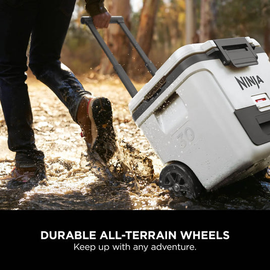 Ninja FrostVault 30QT/28L Wheeled Cooler with Dry Zone | Cloud White | FB230UKWH
