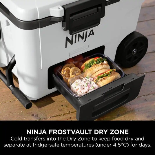 Ninja FrostVault 45QT/42L Wheeled Cooler With Dry Zone | Cloud White | FB245UKWH