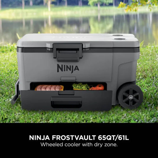 Ninja FrostVault 65QT/61L Wheeled Cooler with Dry Zone | Slate Grey | FB265EUUKGY
