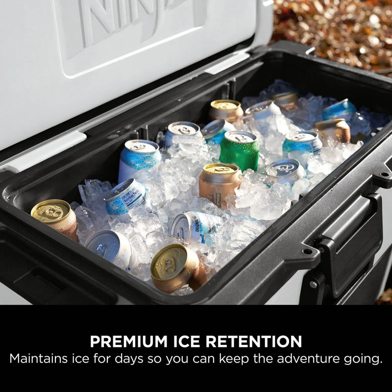 Załaduj obraz do przeglądarki galerii, Ninja FrostVault 65QT/61L Wheeled Cooler with Dry Zone | Cloud White | FB265EUUKWH
