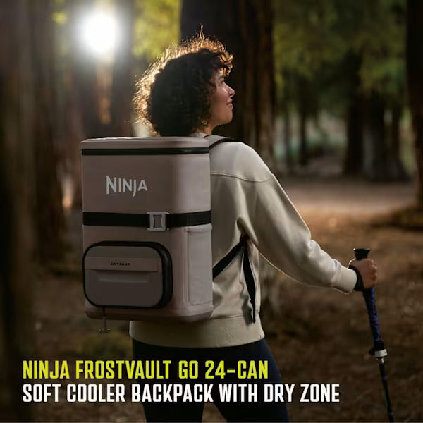 Load image into Gallery viewer, Ninja FrostVault Go 17 litre 24-Can Backpack Soft Cooler | Birch Beige | FF124EUUKCS
