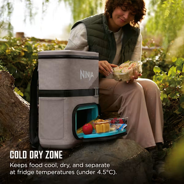 Load image into Gallery viewer, Ninja FrostVault Go 17 litre 24-Can Backpack Soft Cooler | Birch Beige | FF124EUUKCS
