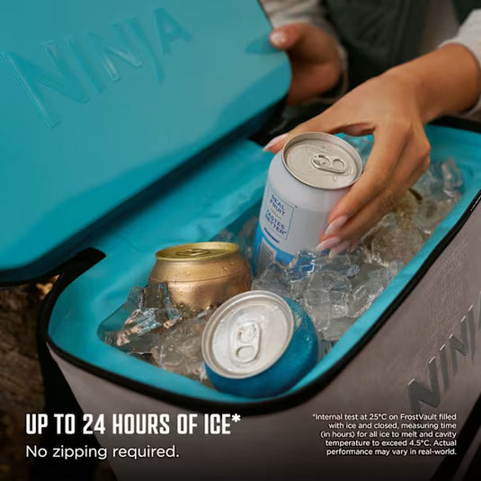 Ninja FrostVault Go 17 litre 24-Can Backpack Soft Cooler | Birch Beige | FF124EUUKCS