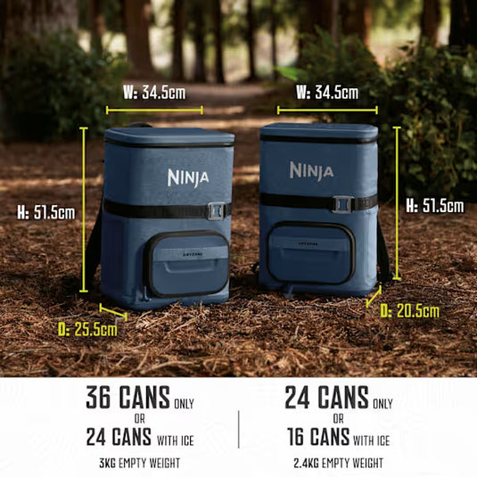 Ninja FrostVault Go 17 litre 24-Can Backpack Soft Cooler | Lakeshore Blue | FF124EUUKNV