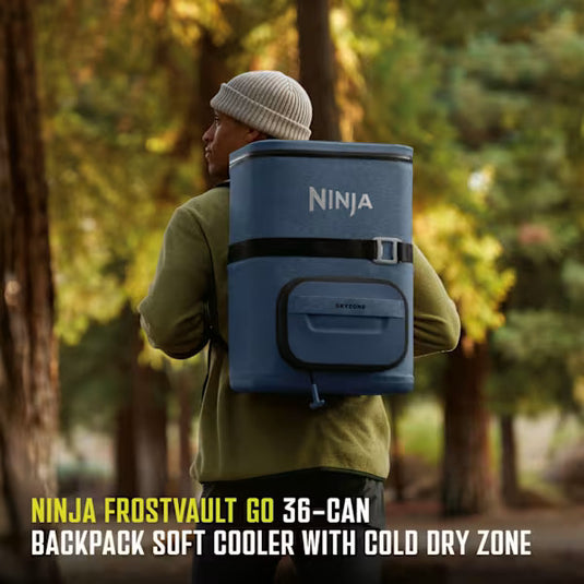 Ninja FrostVault Go 23 litre 36-can Backpack Soft Cooler | Lakeshore Blue | FF136EUUKNV