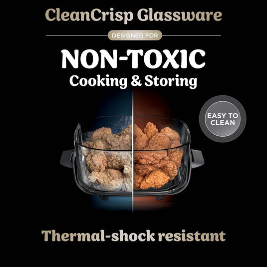 Ninja Crispy 4-in-1 Portable Glass Air Fryer | Stone | FN101UKST