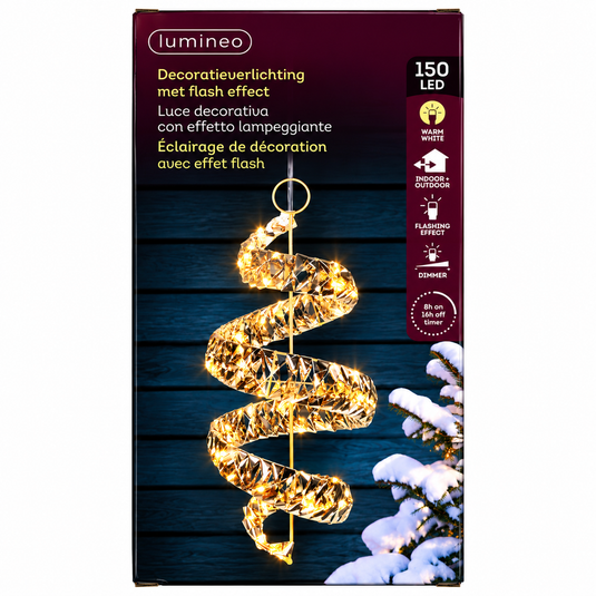 Lumineo Gold Twist Micro LED Swirl | 41cm | 302187