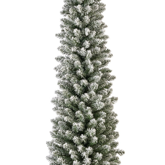 Snowy Pencil Pine Christmas Tree | 2.1m/7ft | 141462