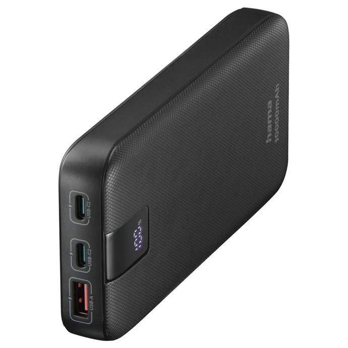 Hama 10000mAh Quick Charge 3.0 Power Bank | Anthracite Black | 514806