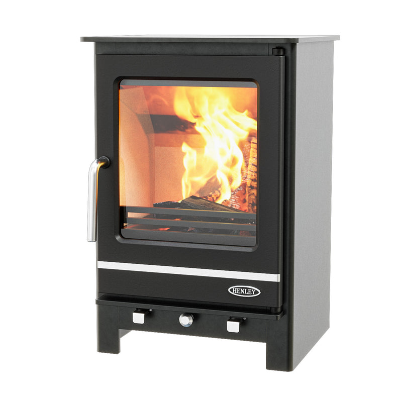 Завантажте зображення в засіб перегляду галереї, Henley Hampshire 5KW Eco | Multi Fuel | Matt Black | ST211
