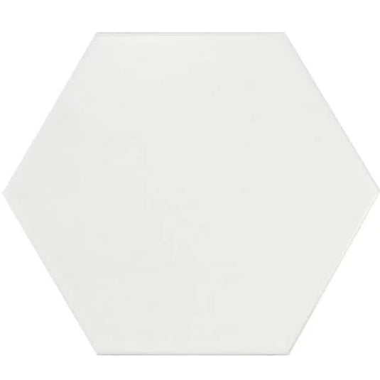 hexatile in blanco mate, 17.5x20cm