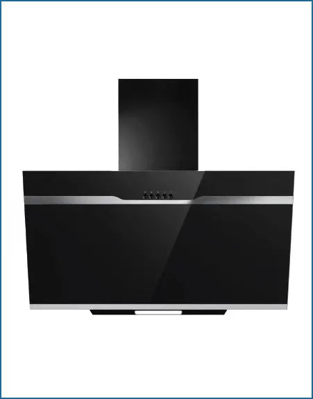 PowerPoint 60cm Black Glass Cooker Hood | P21350XBBL