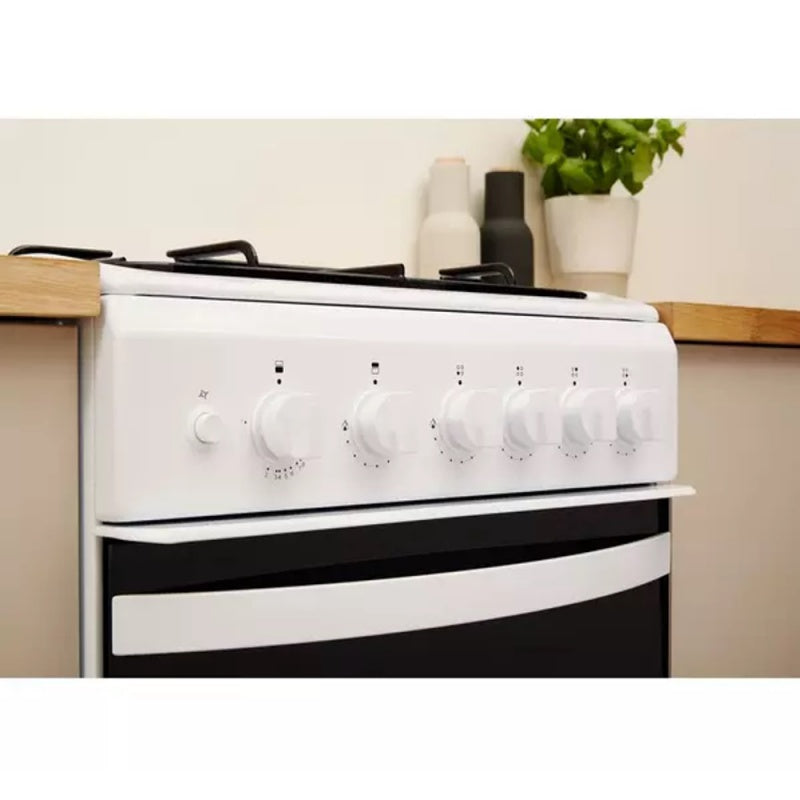 Załaduj obraz do przeglądarki galerii, Indesit Gas Cooker | 50CM | White | ID5G00KMW/UK
