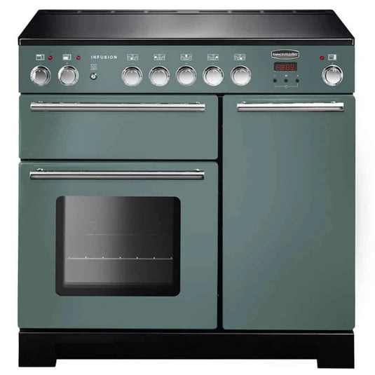 Rangemaster Infusion 90 Induction Mineral Green with Chrome Trim | INF90EIMG/C