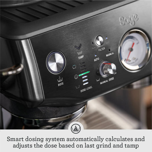 Sage The Barista Express Impress Coffee Maker | Black Stainless Steel | SES876BST4GUK1