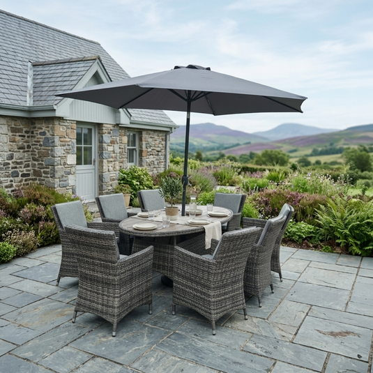 Parma 8-Seater Oval Dining Set | 301660