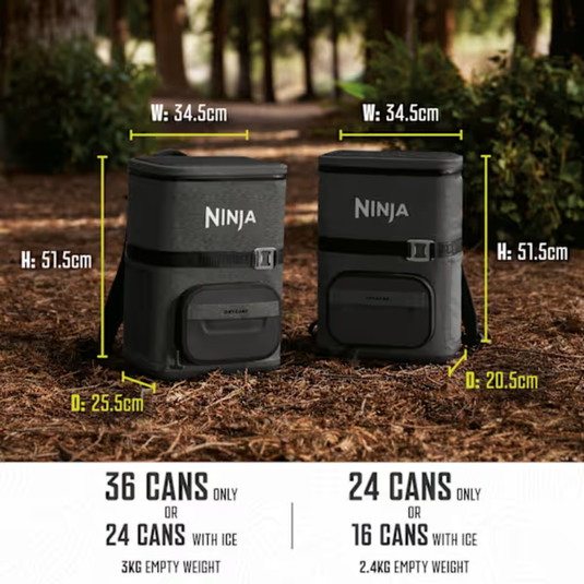 Ninja FrostVault Go 17L Backpack Soft Cooler | Charcoal Grey | FF124EUUKCG