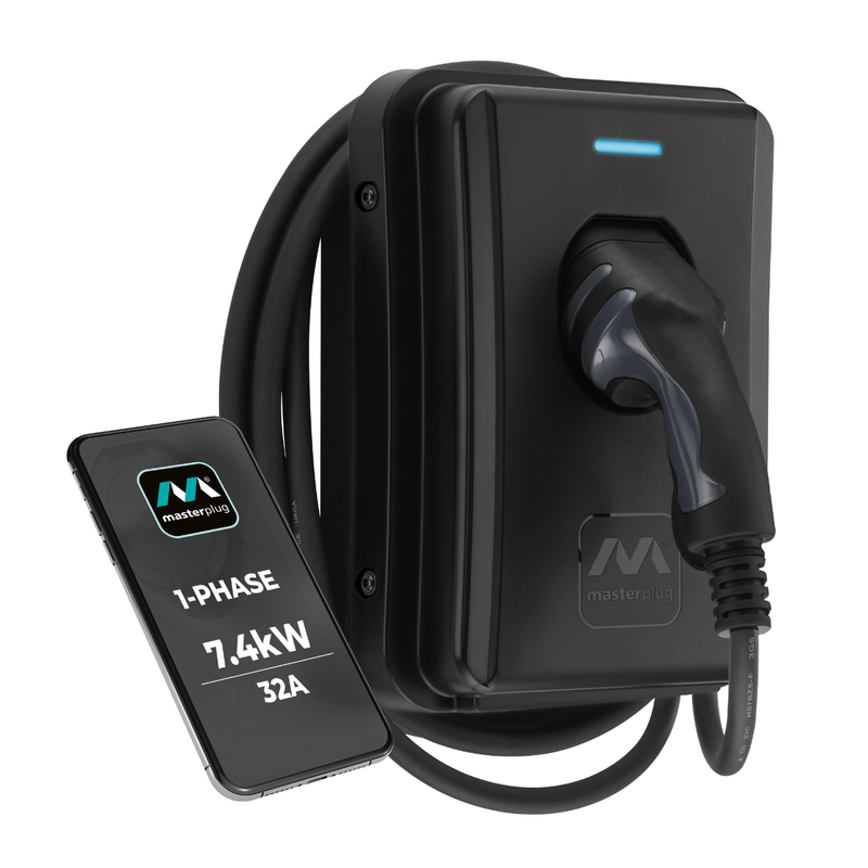 Load image into Gallery viewer, Luceco Masterplug Ev Mode 3 Charger 7.4Kw 5M Tethered + Wifi/Eth | EVCM3ST7B-MP
