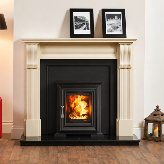 Package Deal: Henley Elmwood 7kW + Dublin 54" Fireplace Ivory + Aspen Plate Insert + Straight Hearth 54x18 | 10176259