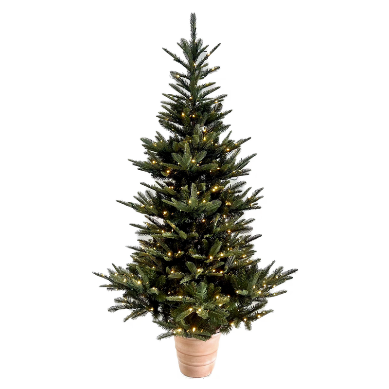 Load image into Gallery viewer, Portland Fir 6 ft Pre-Lit Luxury Tree Shasta Fir Potted Tree | EB168A
