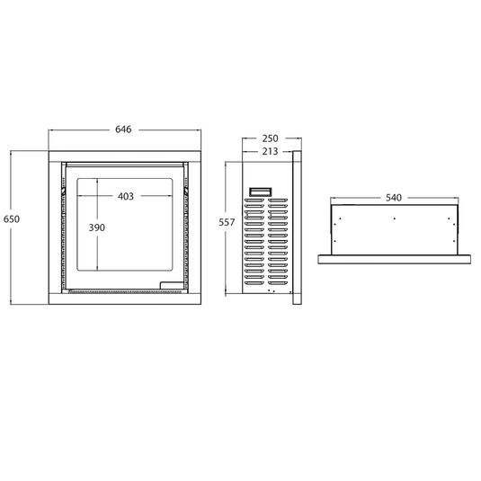 Elcofire Raven 550 Inset Electric 22" | EFR550