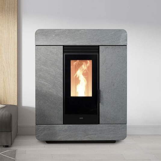 Klover Astra Steel Wood Pellet Stove | 9.7KW | Grey | KLATAG
