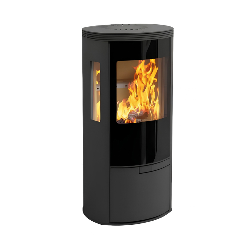Załaduj obraz do przeglądarki galerii, Henley Elipse G5 7.3KW Eco Wood Burning Stove | Matt Black | ST460
