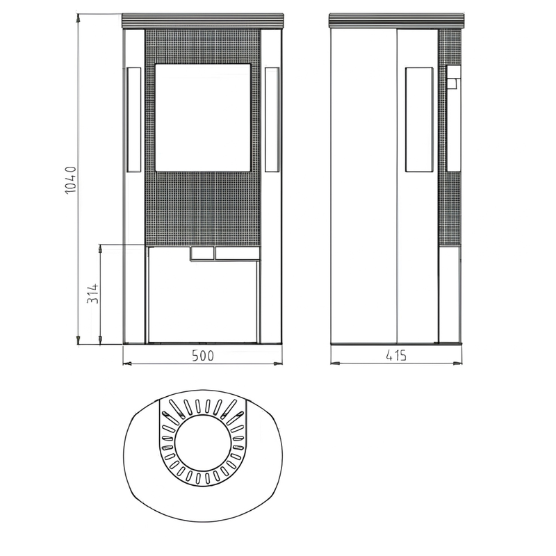 Załaduj obraz do przeglądarki galerii, Henley Elipse G5 7.3KW Eco Wood Burning Stove | Matt Black | ST460
