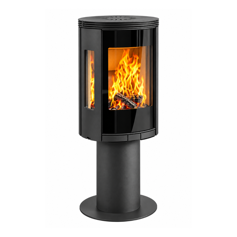 Load image into Gallery viewer, Henley Elipse G5 7.3KW Pedestal Eco Wood Burning Stove | Matt Black | ST461
