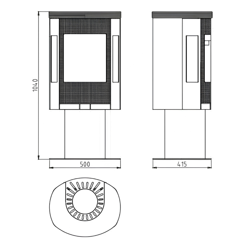 Load image into Gallery viewer, Henley Elipse G5 7.3KW Pedestal Eco Wood Burning Stove | Matt Black | ST461
