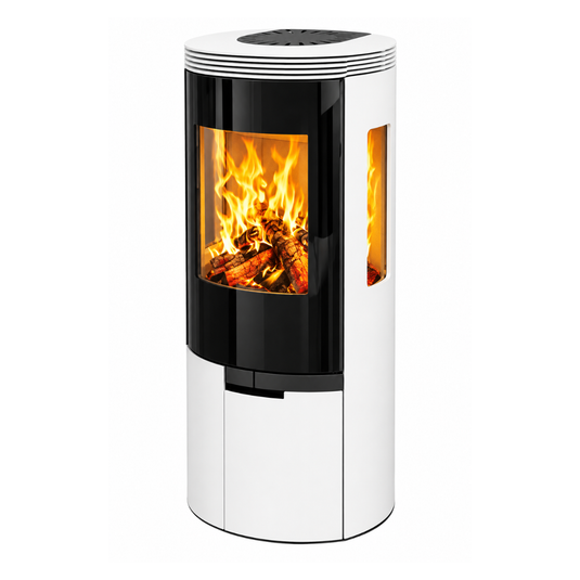 Henley Elipse G6 7.3KW Eco Wood Burning Stove | White | ST462