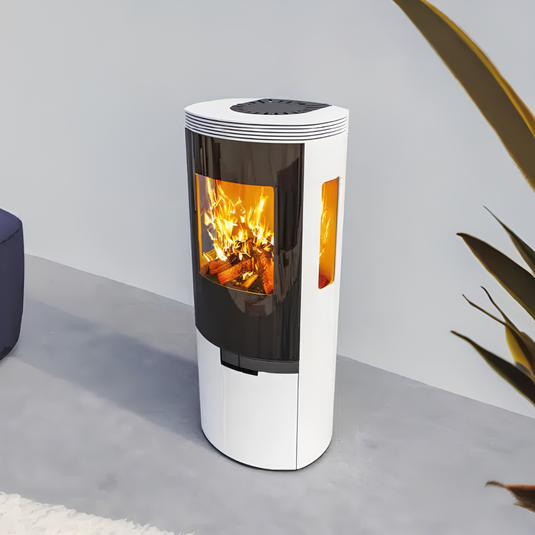 Henley Elipse G6 7.3KW Eco Wood Burning Stove | White | ST462