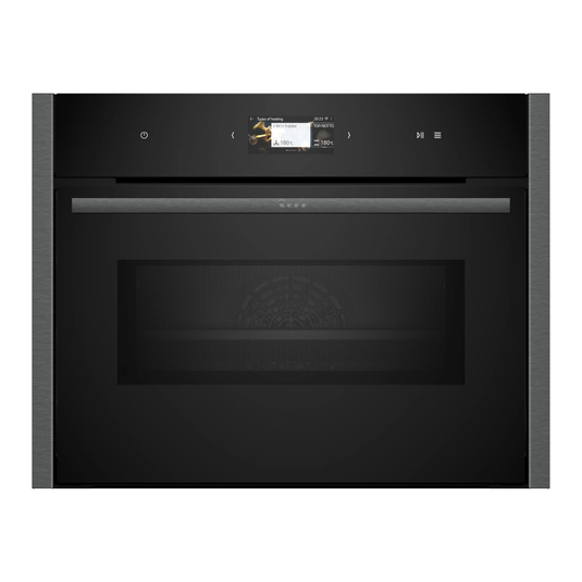Neff N90 Built-In Compact Oven With Microwave Function | 60 x 45cm | Graphite Grey | C24MS71G0B