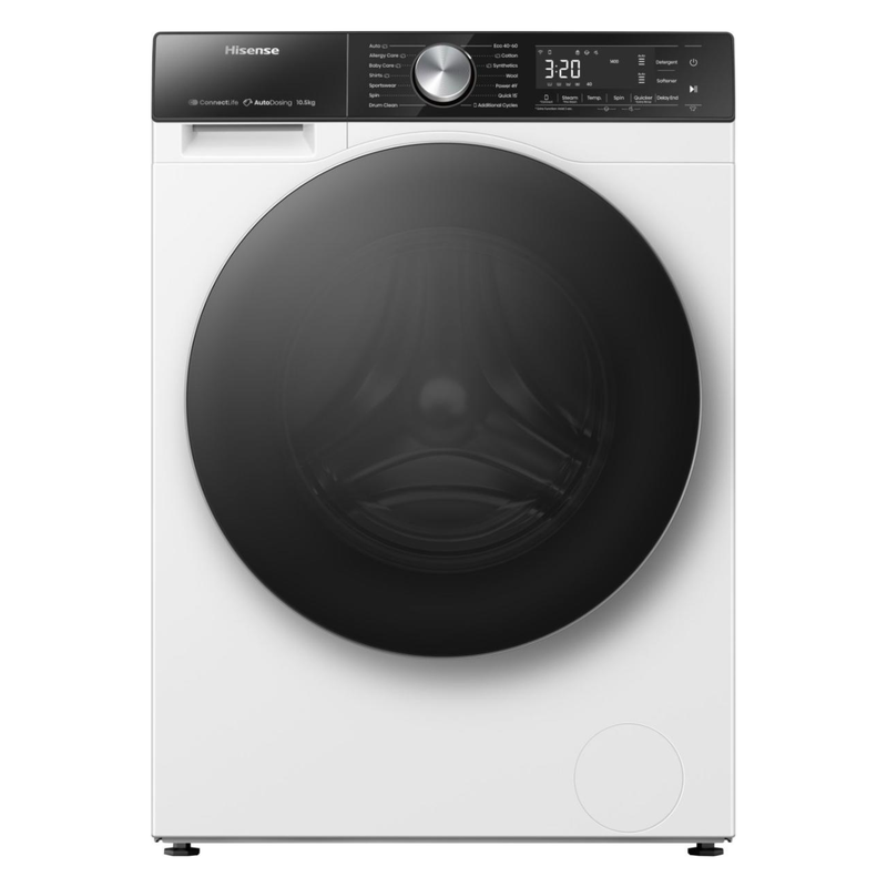 Załaduj obraz do przeglądarki galerii, HISENSE WF5S1045BW  10.5KG FREESTANDING WASHING MACHINE 1400RPM LED DISPLAY WHITE
