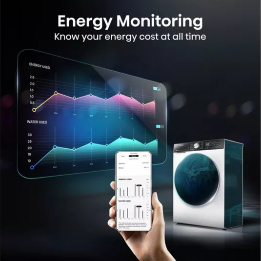 HISENSE WF5S1045BW  10.5KG FREESTANDING WASHING MACHINE 1400RPM LED DISPLAY WHITE