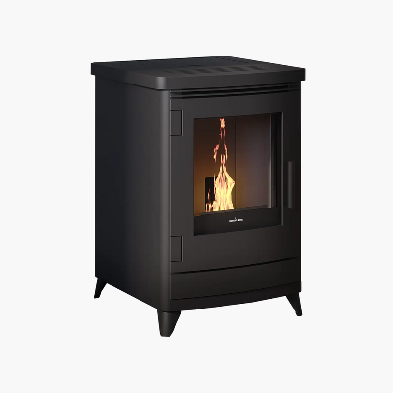 Завантажте зображення в засіб перегляду галереї, Nordic Finn Wood Pellet Stove | 6.5kW | Black | NOF101588
