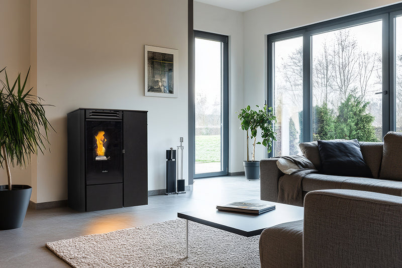 Załaduj obraz do przeglądarki galerii, Elcofire Kiva Slimline Pellet Stove | 8KW | EFKISP
