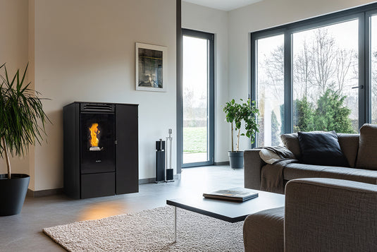 Elcofire Kiva Slimline Pellet Stove | 8KW | EFKISP