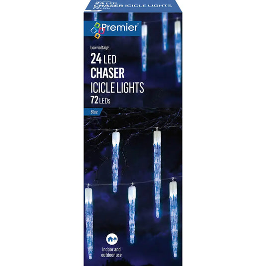 Premier 24 Chaser Icicles with 72 Blue LEDs | LV081336B