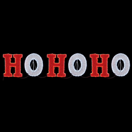 Premier 3m x 60cm Tinsel Ho Ho Ho Sign with 504 Multi Colour LED | LV183035
