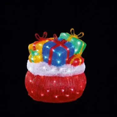 35cm Acrylic Gifts Sack with 96 White LEDs | LV251029