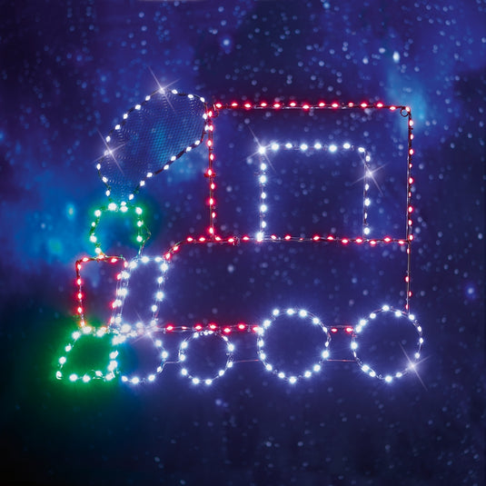 Premier Twinkling FlexiBrights Train with 322 Multi Colour LED | 91 x 73.5cm | LV262376